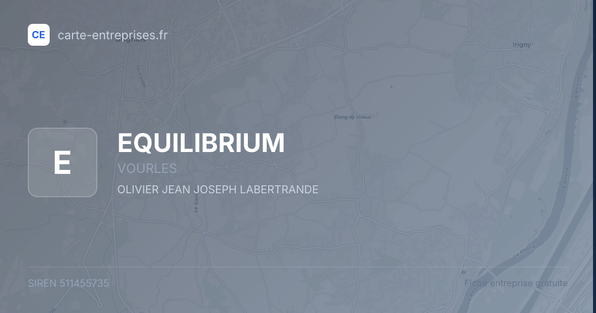 EQUILIBRIUM — 511455735 — fiche entreprise