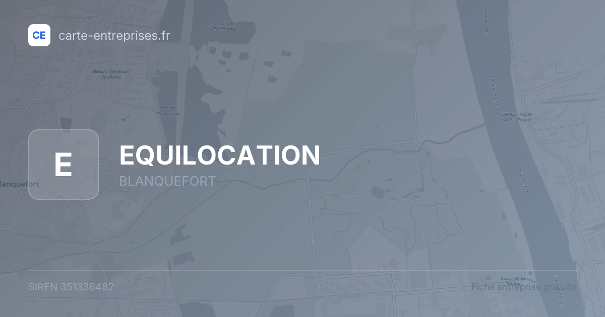 EQUILOCATION — 351336482 — fiche entreprise