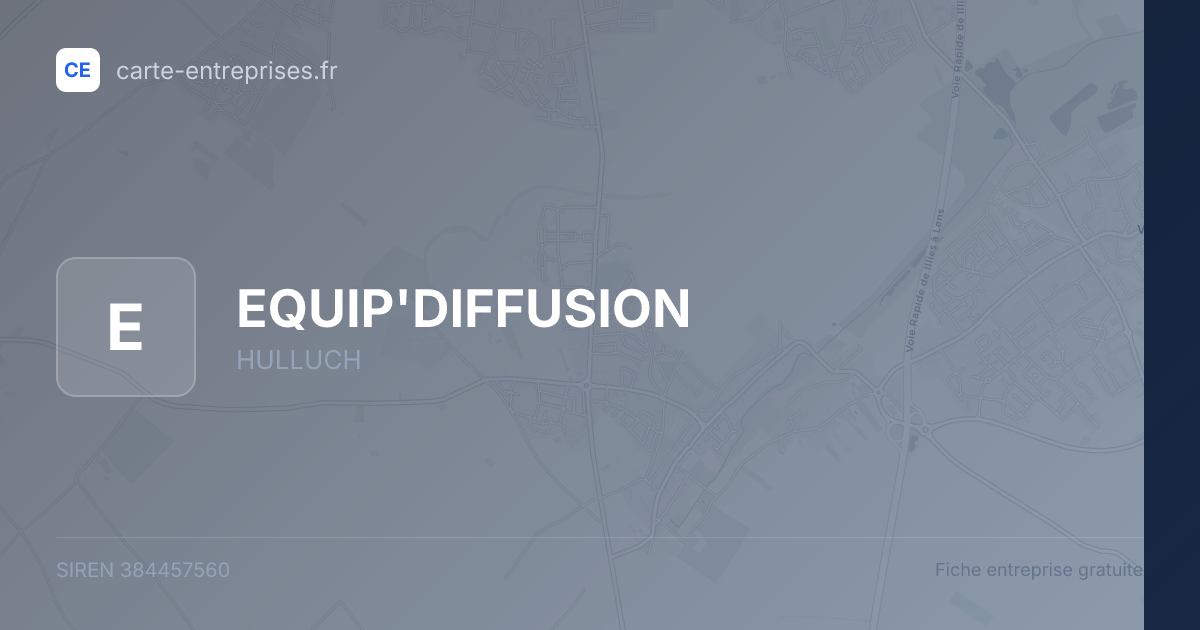 EQUIP'DIFFUSION — 384457560 — fiche entreprise
