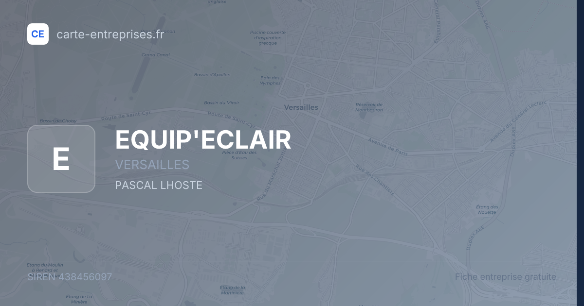 EQUIP'ECLAIR — 438456097 — fiche entreprise