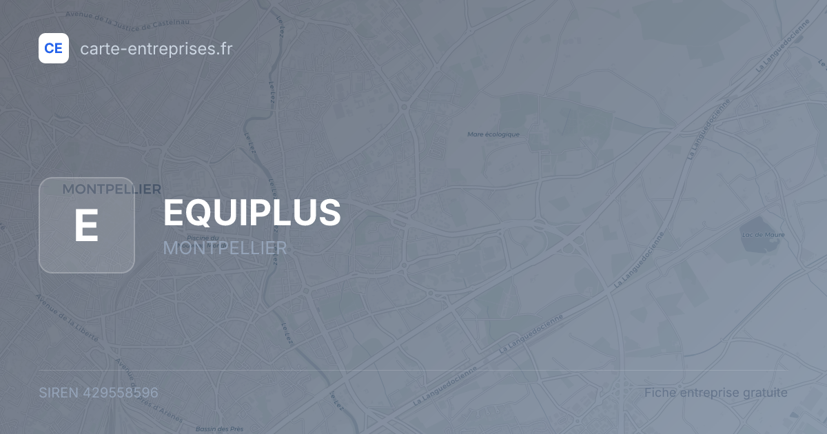 EQUIPLUS — 429558596 — fiche entreprise