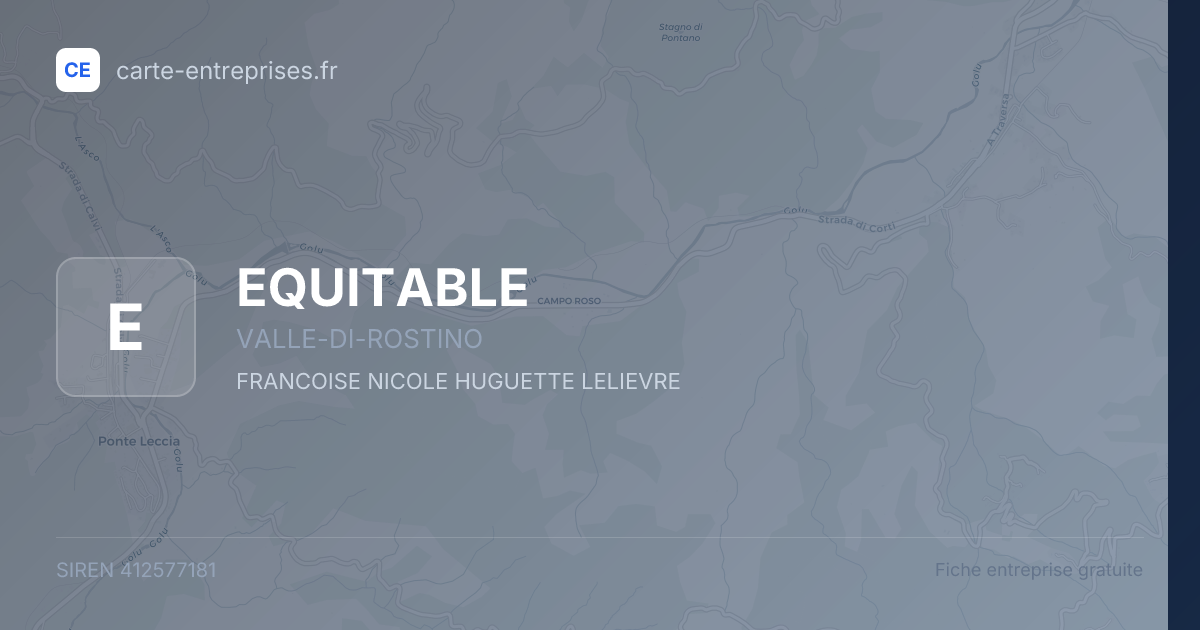 EQUITABLE — 412577181 — fiche entreprise