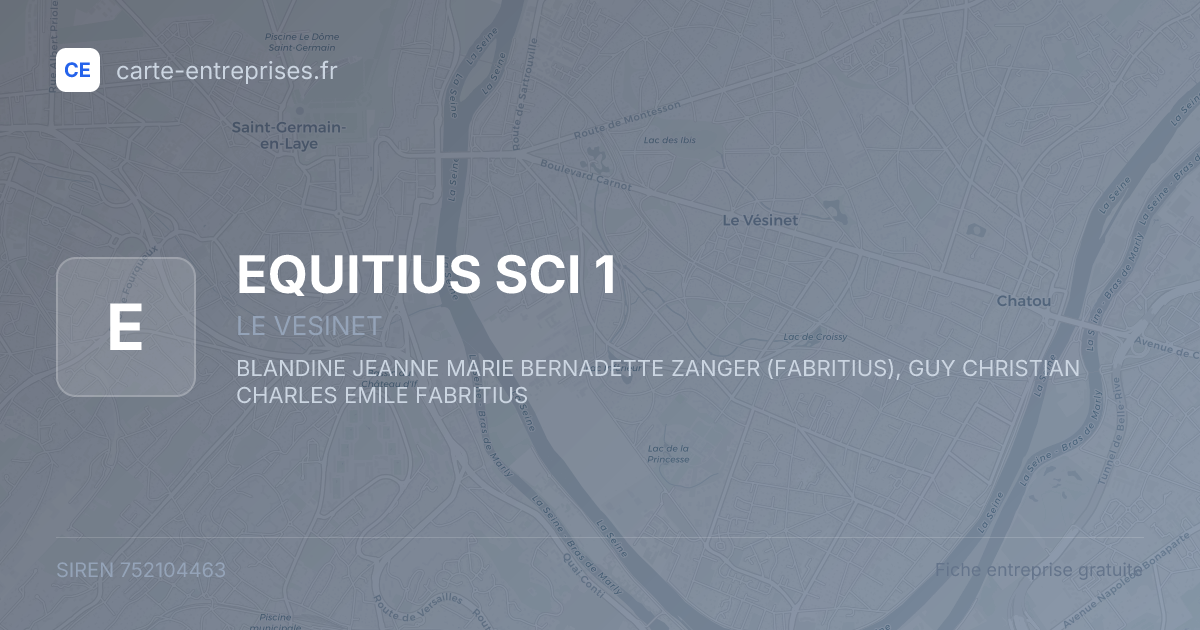 EQUITIUS SCI 1 — 752104463 — fiche entreprise