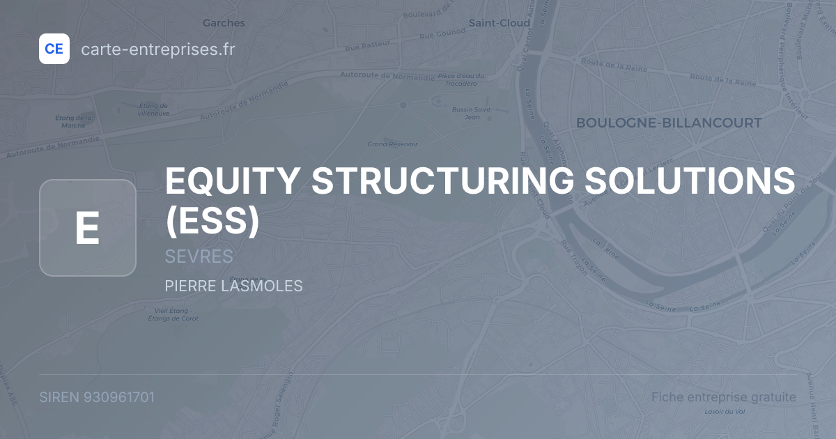 EQUITY STRUCTURING SOLUTIONS (ESS) — 930961701 — fiche entreprise