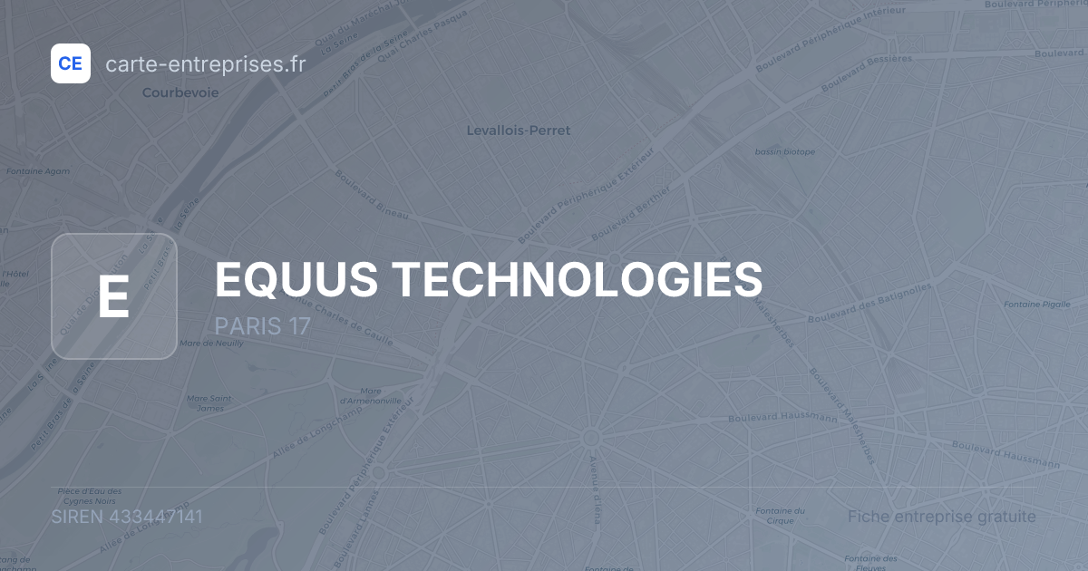 EQUUS TECHNOLOGIES — 433447141 — fiche entreprise