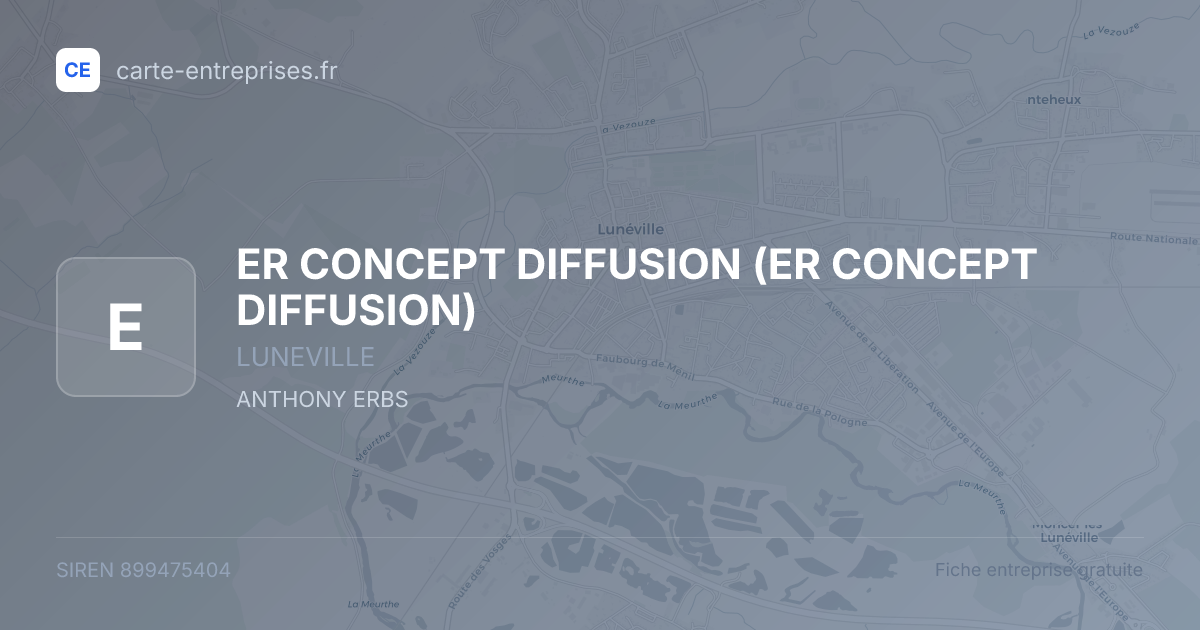 ER CONCEPT DIFFUSION — 899475404 — fiche entreprise