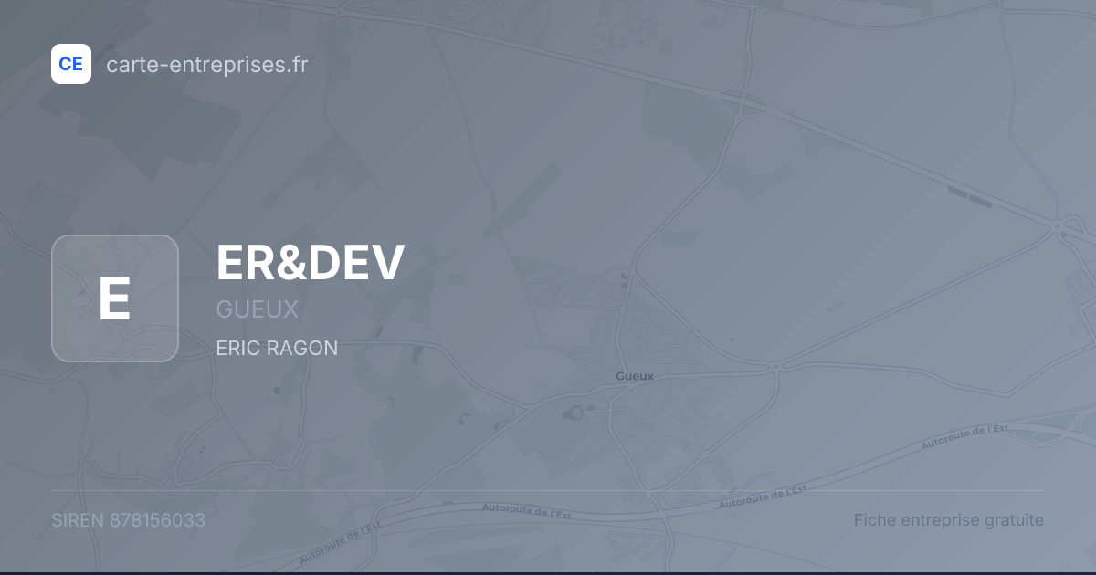 ER&DEV — 878156033 — fiche entreprise