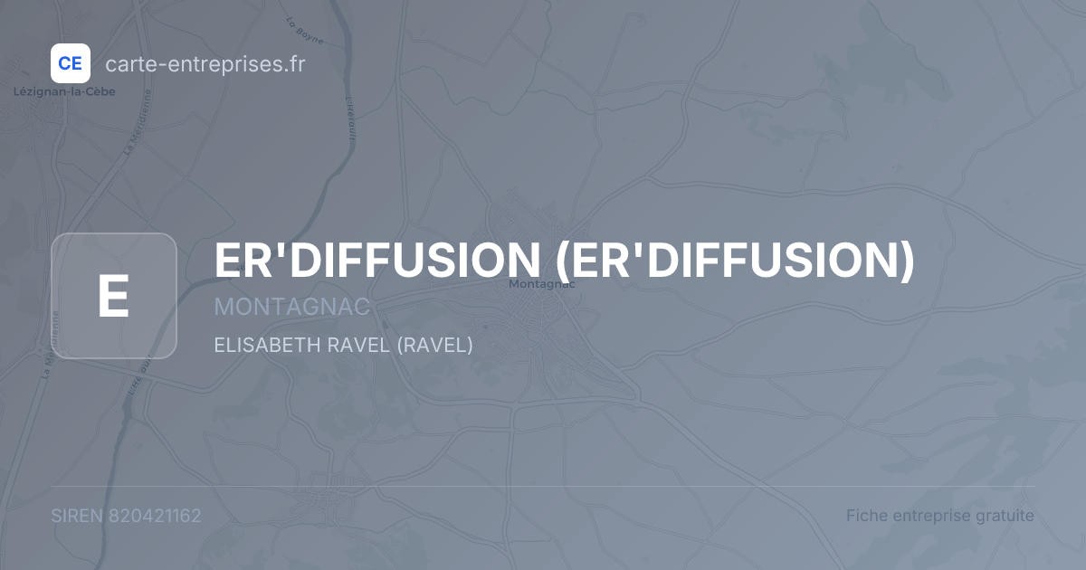 ER'DIFFUSION — 820421162 — fiche entreprise