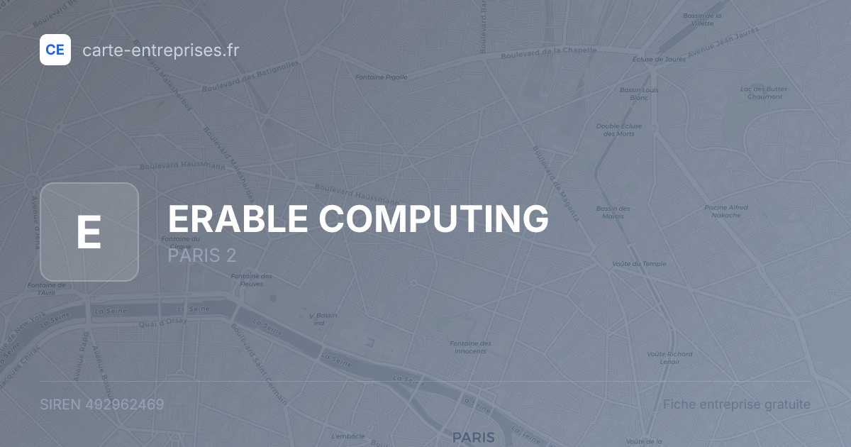 ERABLE COMPUTING — 492962469 — fiche entreprise