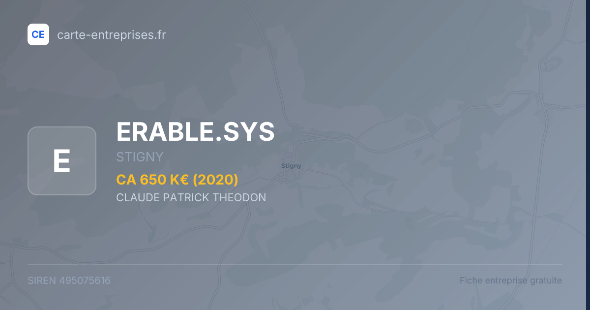 ERABLE.SYS — 495075616 — fiche entreprise