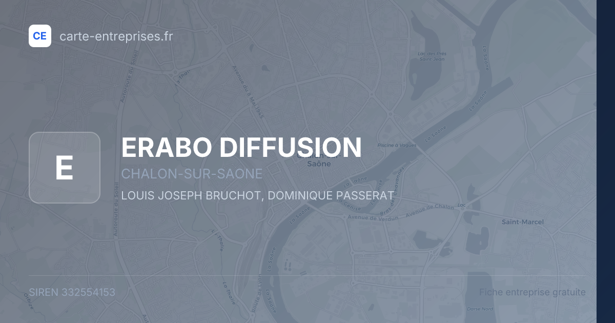 ERABO DIFFUSION — 332554153 — fiche entreprise