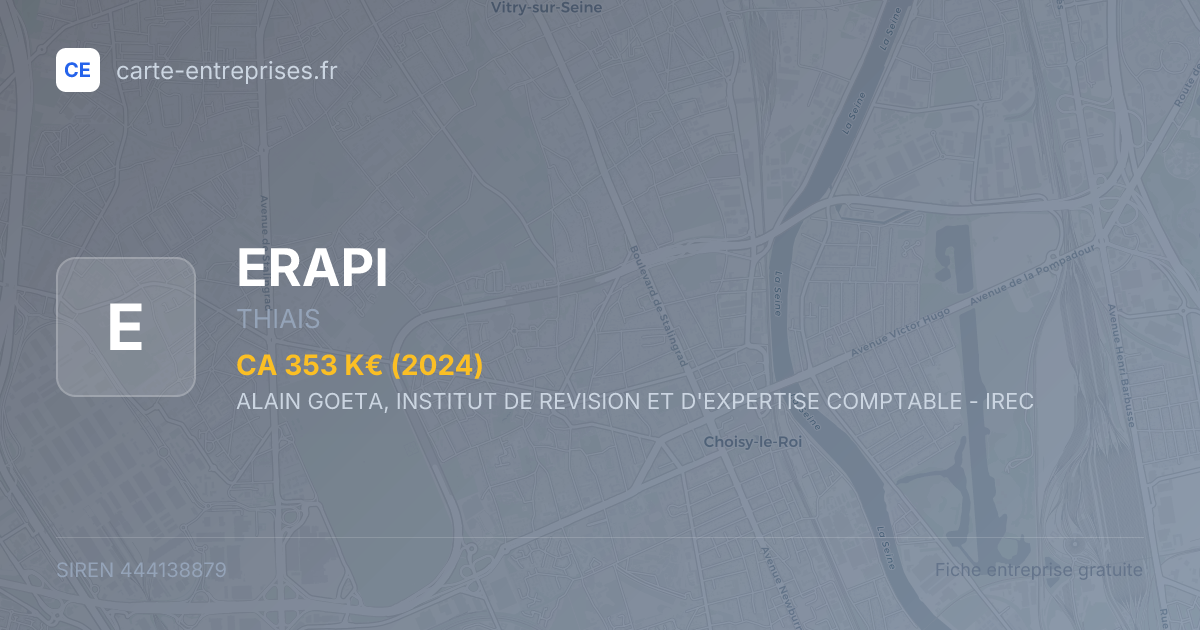 ERAPI — 444138879 — fiche entreprise