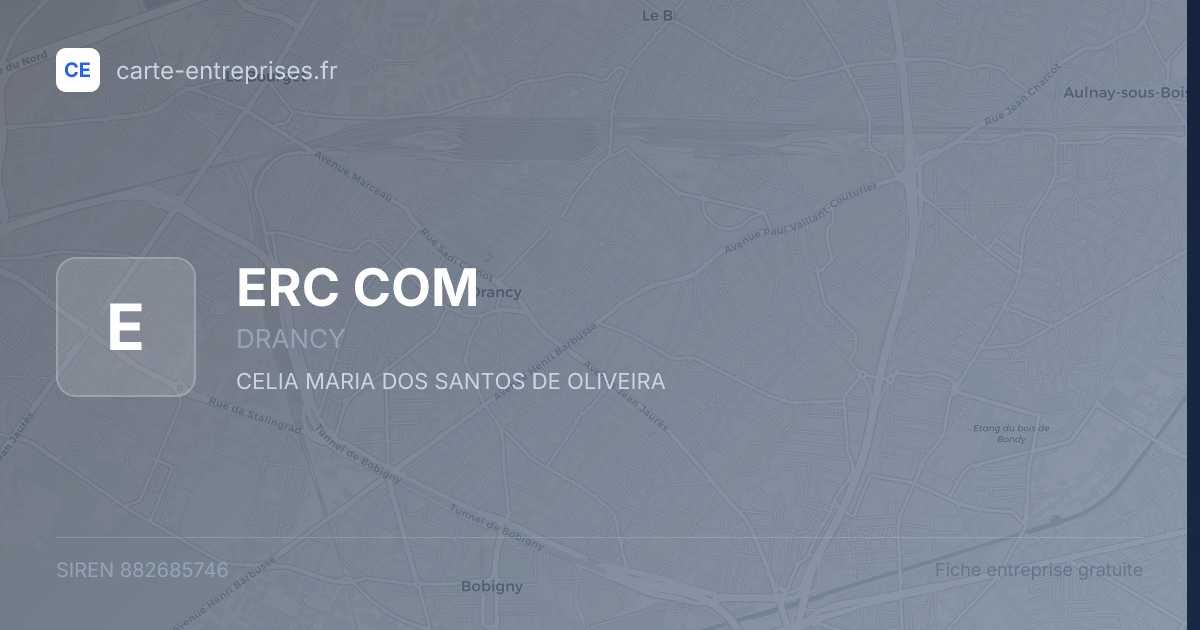 ERC COM — 882685746 — fiche entreprise