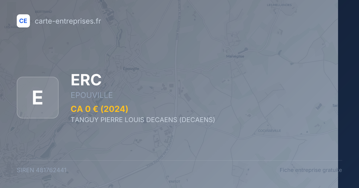 ERC — 481762441 — fiche entreprise