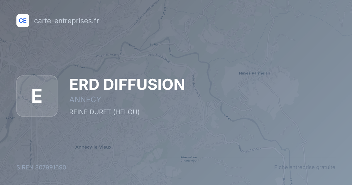 ERD DIFFUSION — 807991690 — fiche entreprise