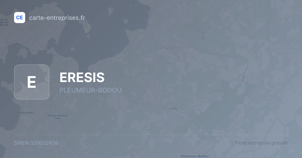 ERESIS — 320032436 — fiche entreprise
