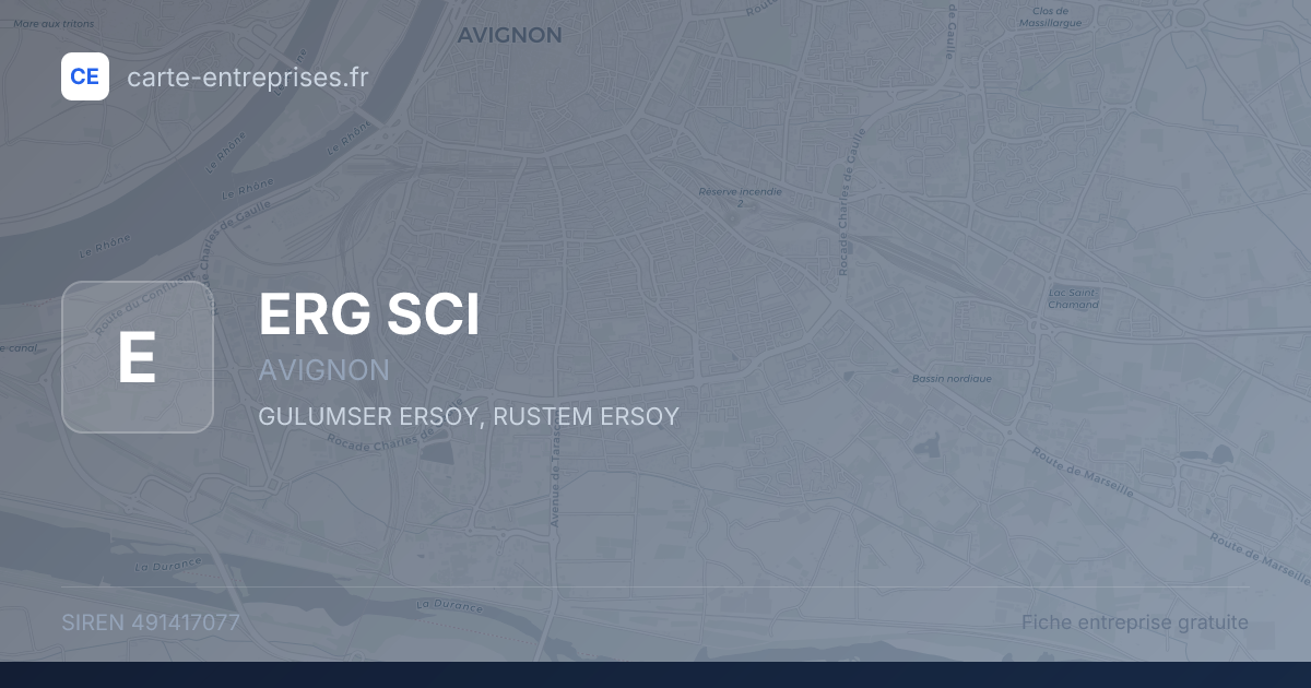 ERG SCI — 491417077 — fiche entreprise
