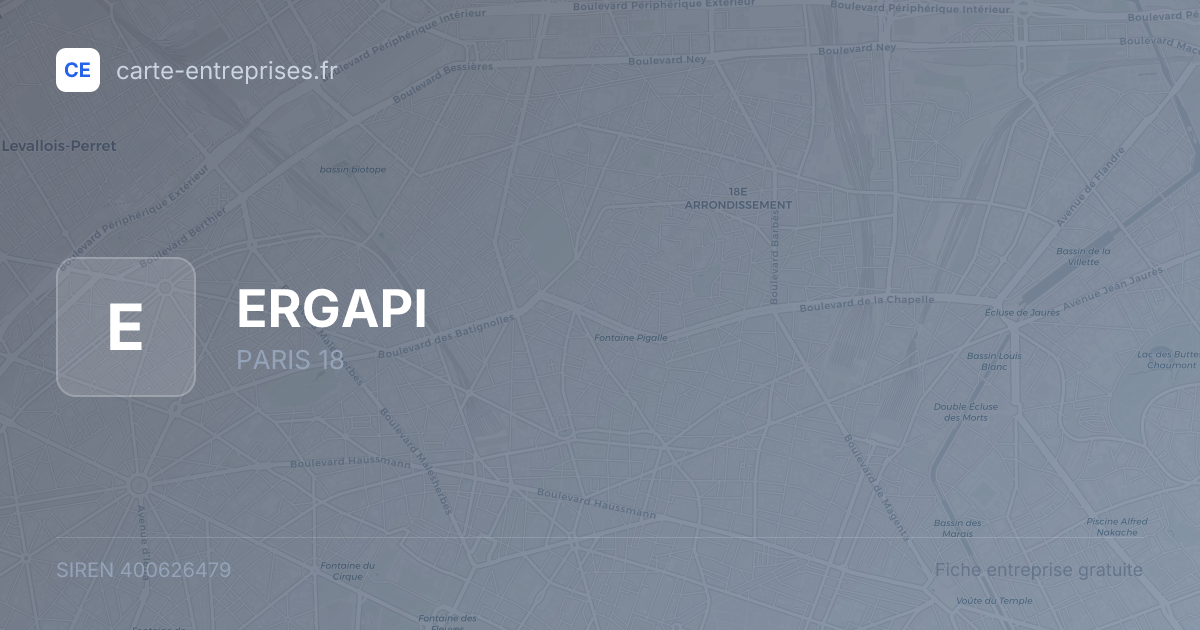 ERGAPI — 400626479 — fiche entreprise