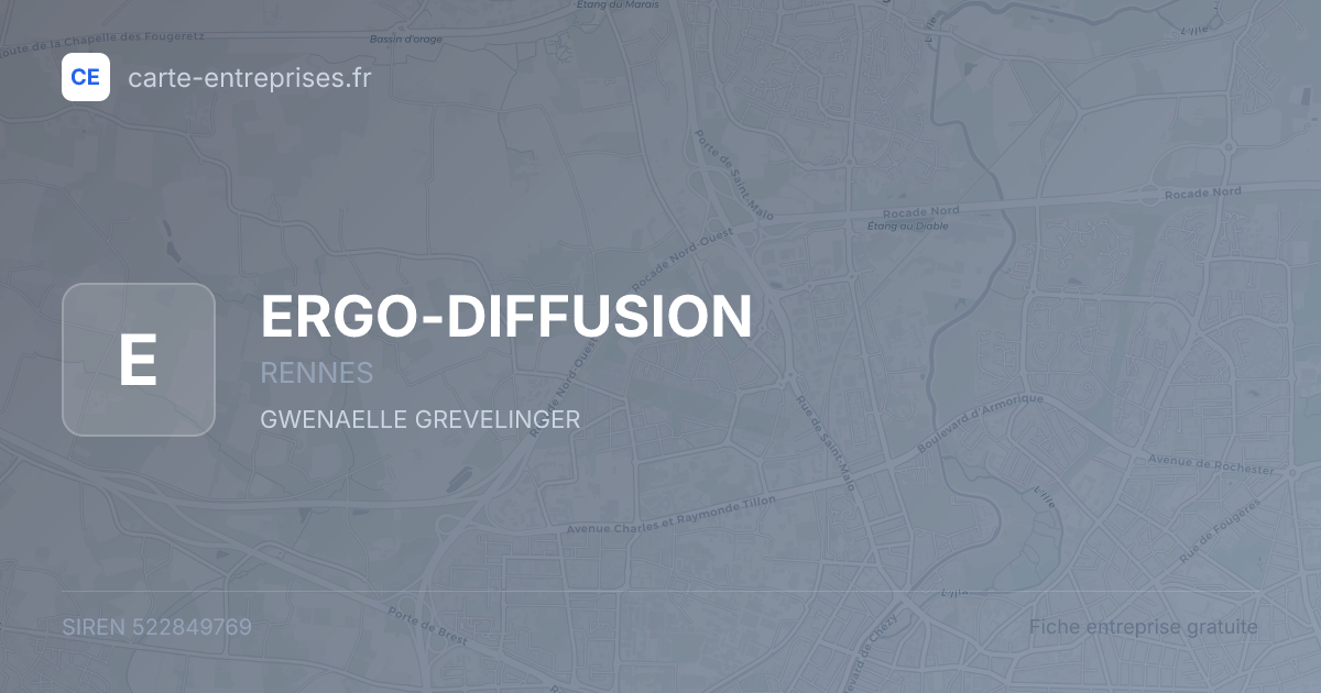 ERGO-DIFFUSION — 522849769 — fiche entreprise