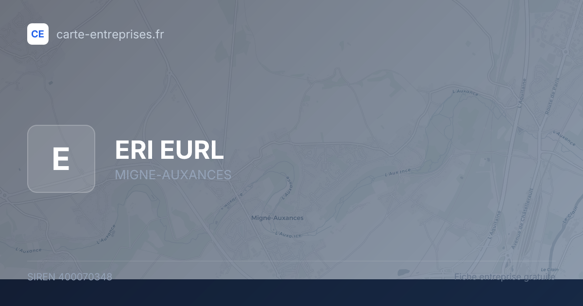ERI EURL — 400070348 — fiche entreprise