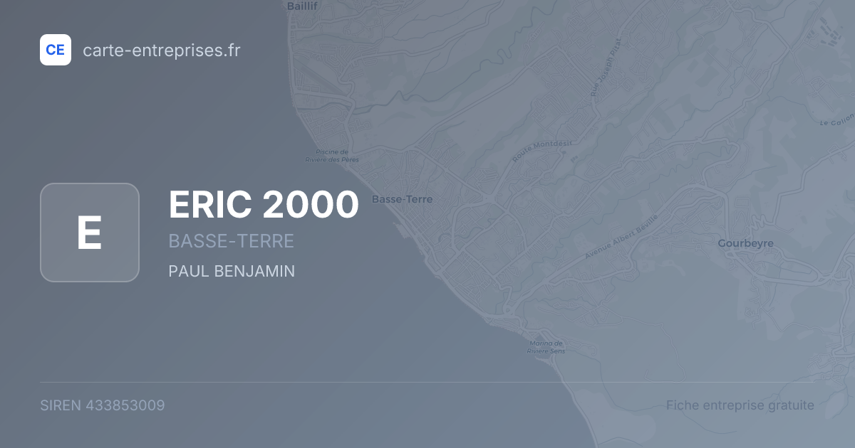ERIC 2000 — 433853009 — fiche entreprise