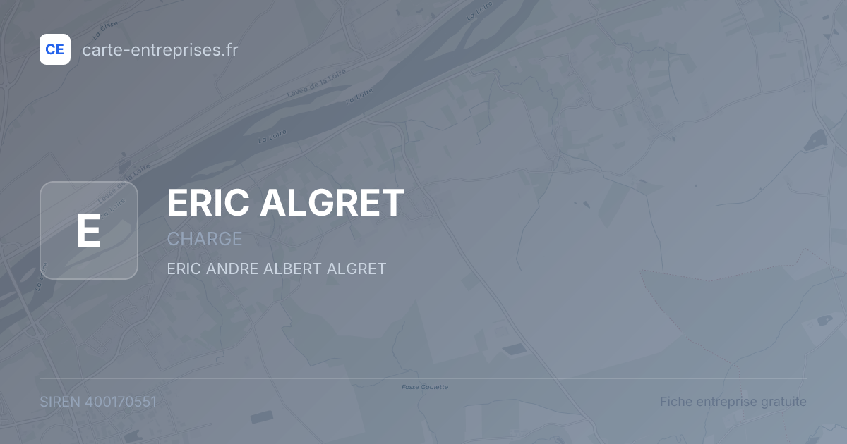 ERIC ALGRET — 400170551 — fiche entreprise