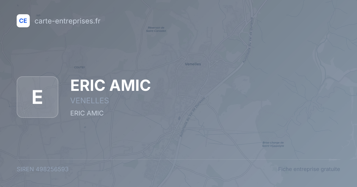 ERIC AMIC — 498256593 — fiche entreprise