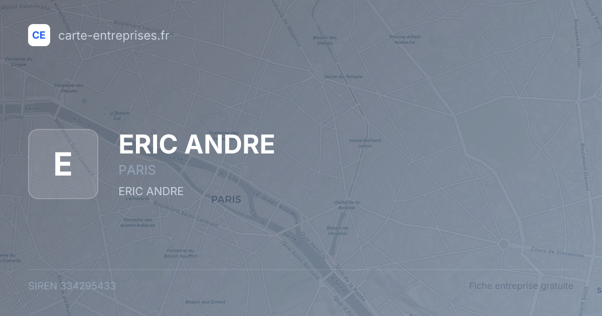 ERIC ANDRE — 334295433 — fiche entreprise