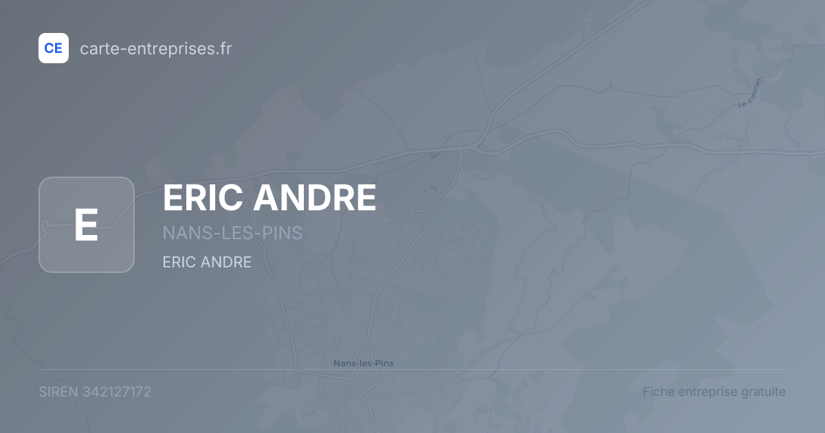 ERIC ANDRE — 342127172 — fiche entreprise