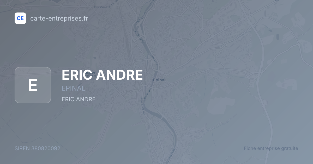 ERIC ANDRE — 380820092 — fiche entreprise