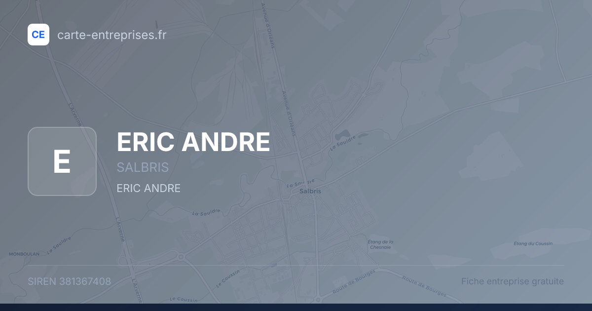 ERIC ANDRE — 381367408 — fiche entreprise