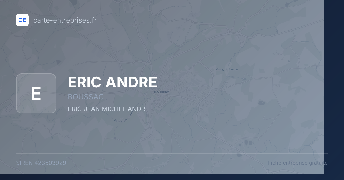 ERIC ANDRE — 423503929 — fiche entreprise