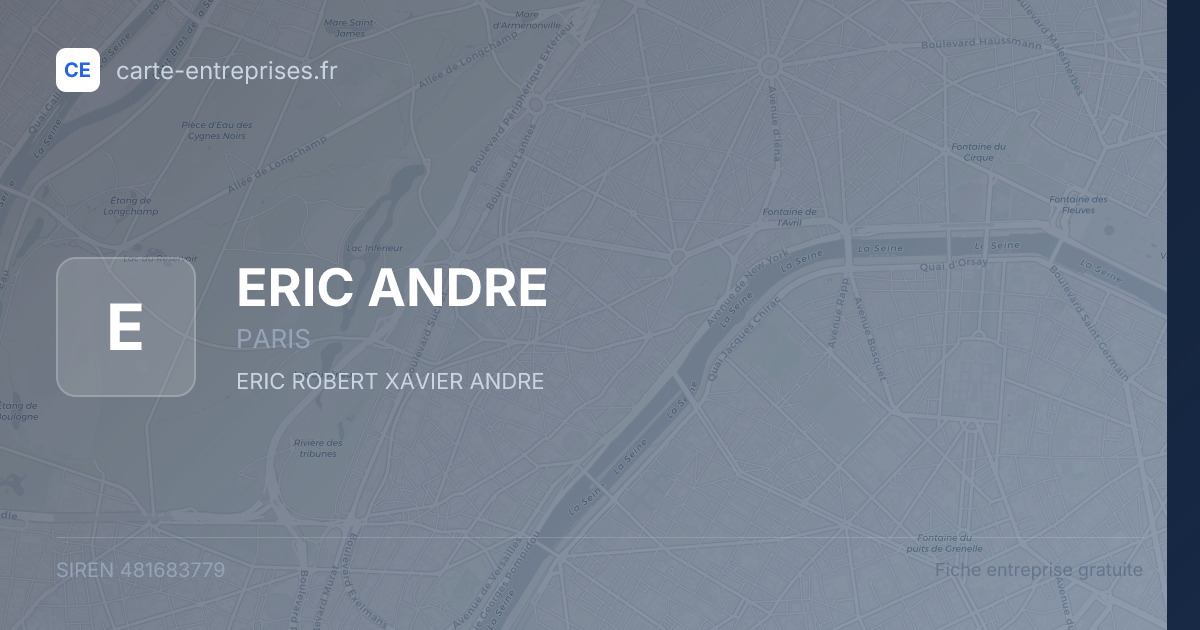 ERIC ANDRE — 481683779 — fiche entreprise