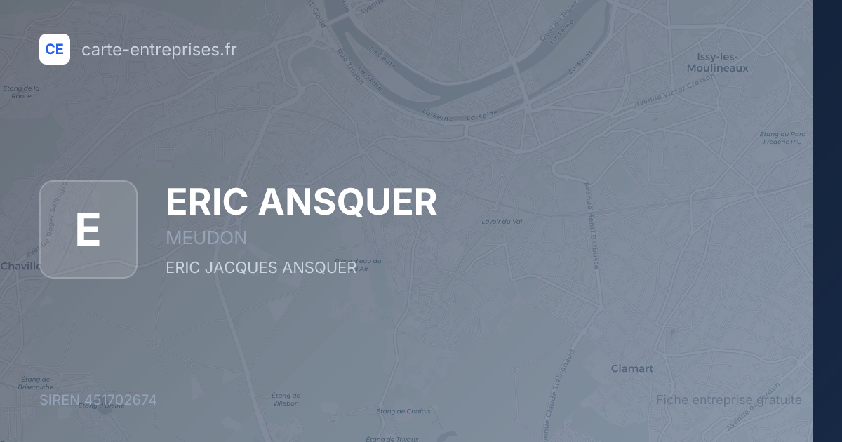 ERIC ANSQUER — 451702674 — fiche entreprise