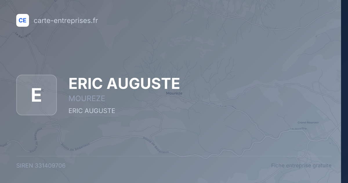 ERIC AUGUSTE — 331409706 — fiche entreprise