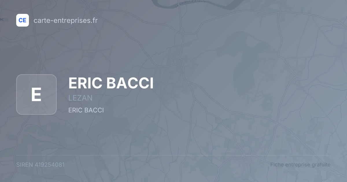 ERIC BACCI — 419254081 — fiche entreprise
