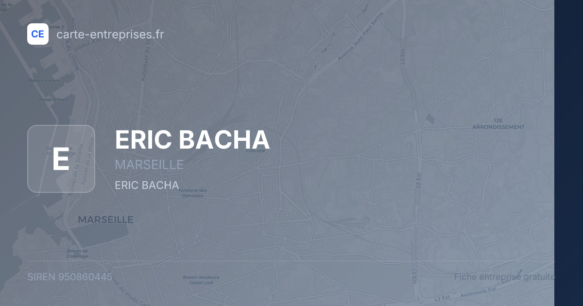 ERIC BACHA — 950860445 — fiche entreprise