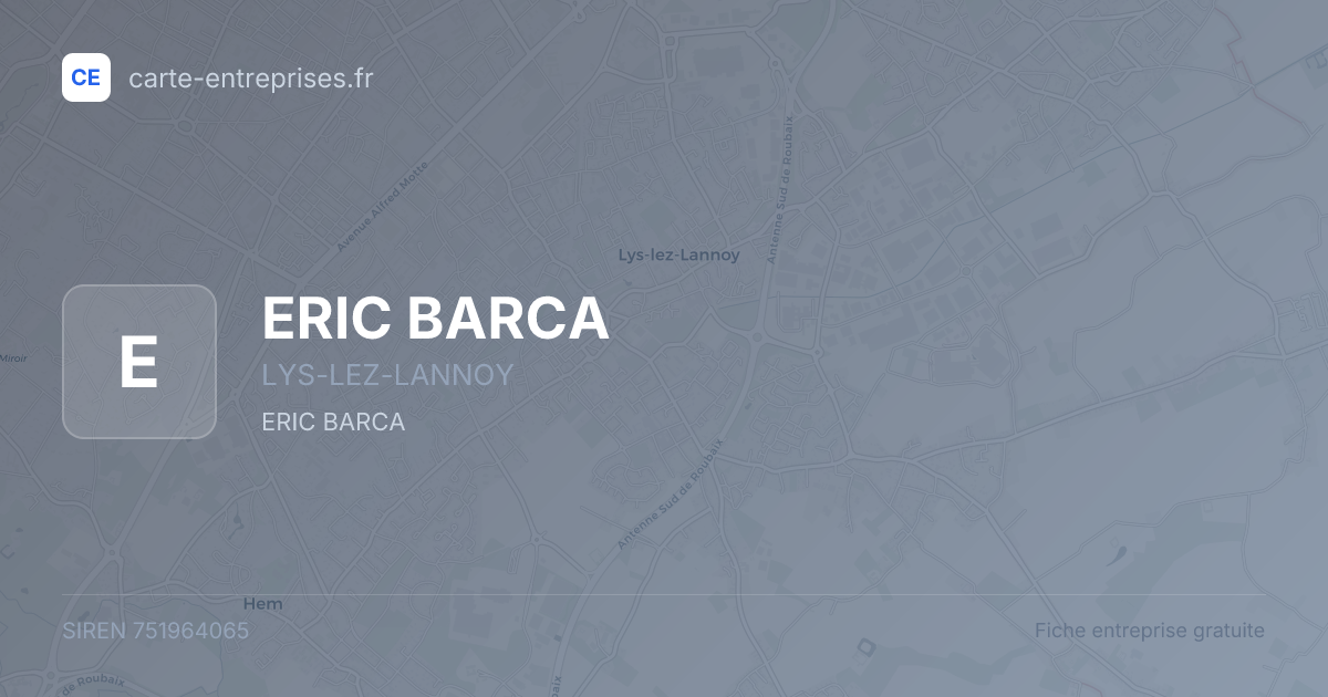 ERIC BARCA — 751964065 — fiche entreprise