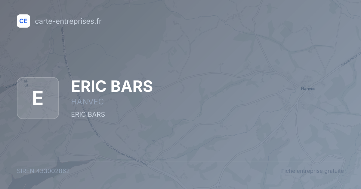 ERIC BARS — 433002862 — fiche entreprise