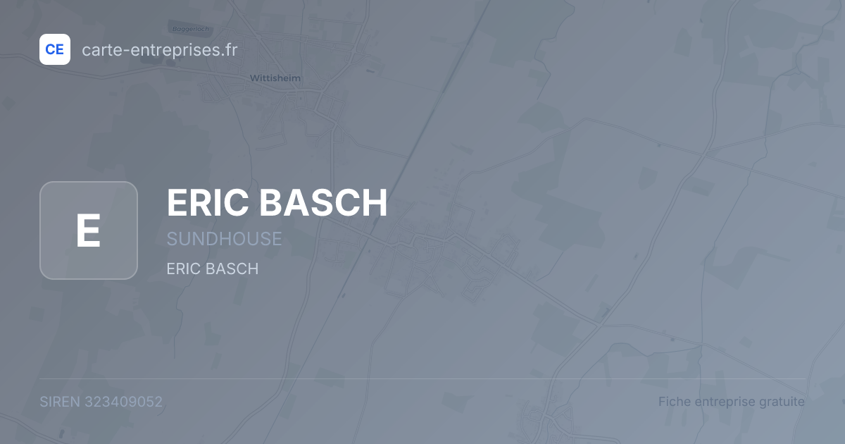 ERIC BASCH — 323409052 — fiche entreprise