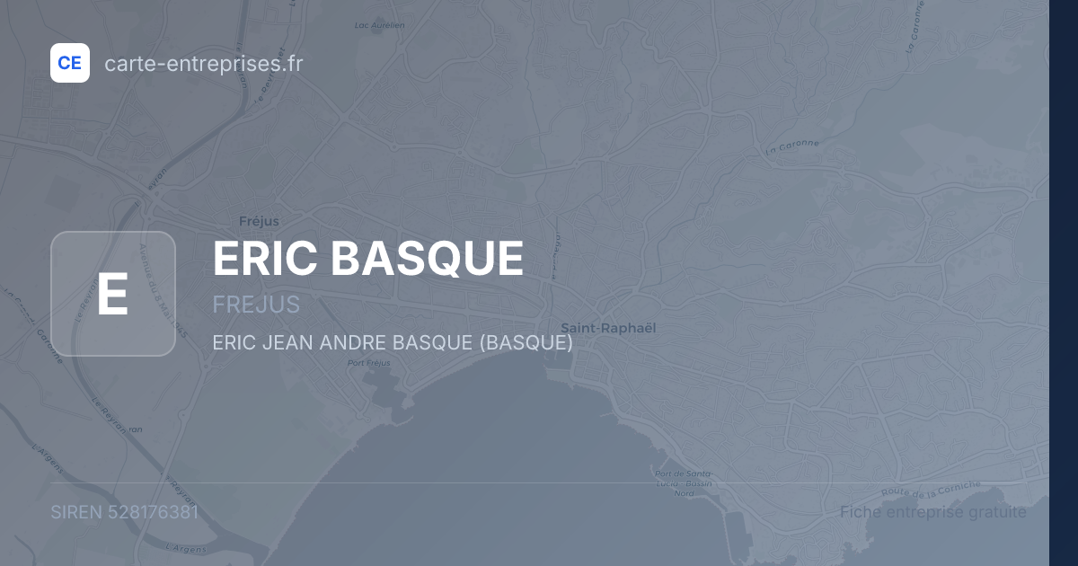 ERIC BASQUE — 528176381 — fiche entreprise