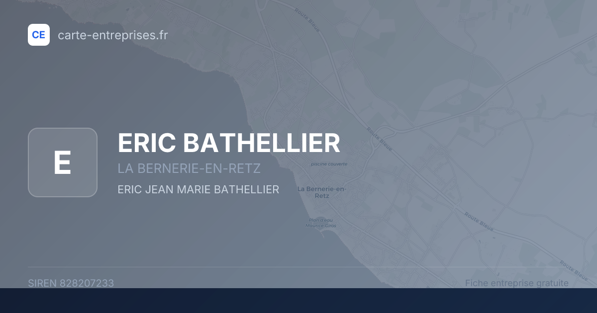 ERIC BATHELLIER — 828207233 — fiche entreprise