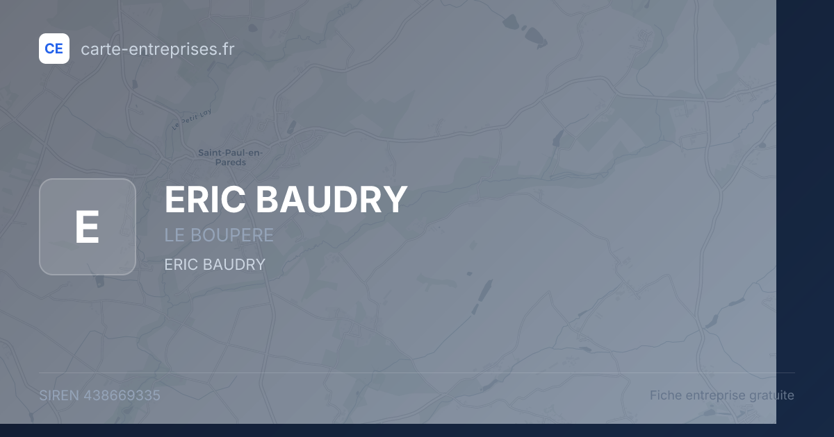 ERIC BAUDRY — 438669335 — fiche entreprise