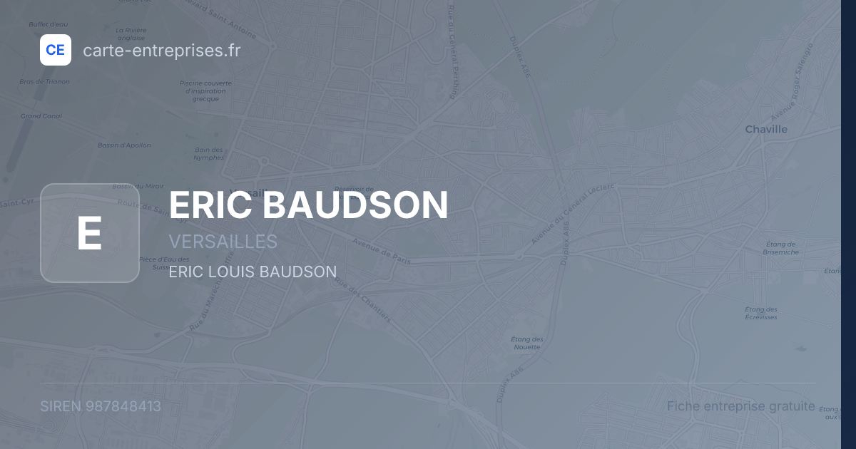 ERIC BAUDSON — 987848413 — fiche entreprise