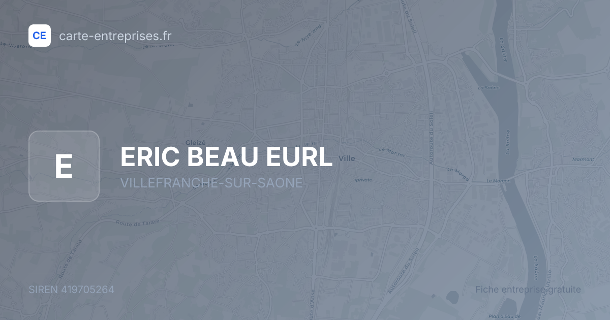 ERIC BEAU EURL — 419705264 — fiche entreprise