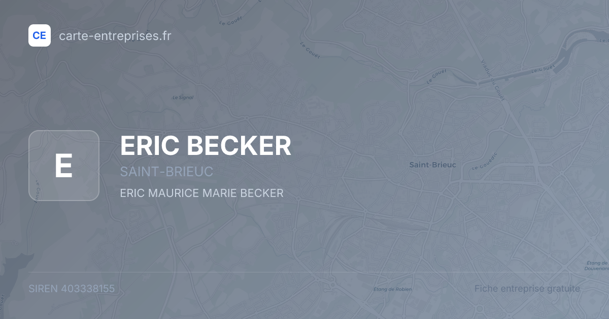 ERIC BECKER — 403338155 — fiche entreprise