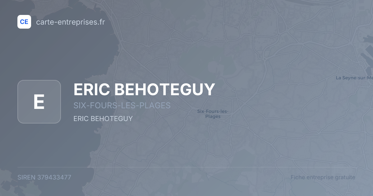 ERIC BEHOTEGUY — 379433477 — fiche entreprise