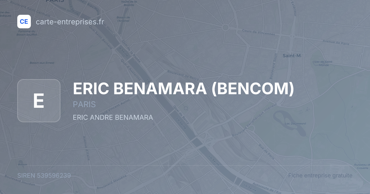 ERIC BENAMARA (BENCOM) — 539596239 — fiche entreprise