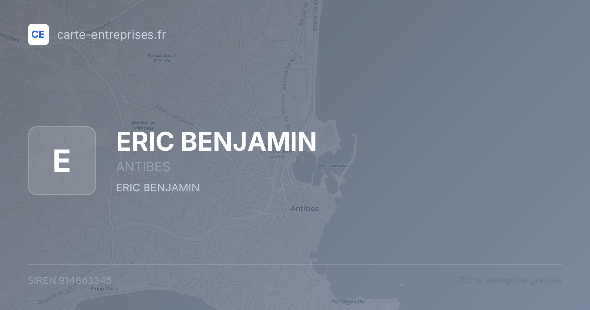 ERIC BENJAMIN — 914863345 — fiche entreprise