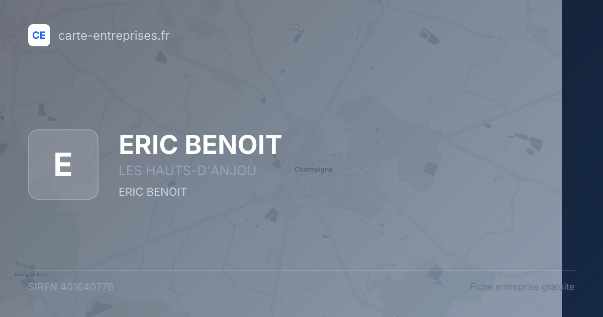 ERIC BENOIT — 401640776 — fiche entreprise